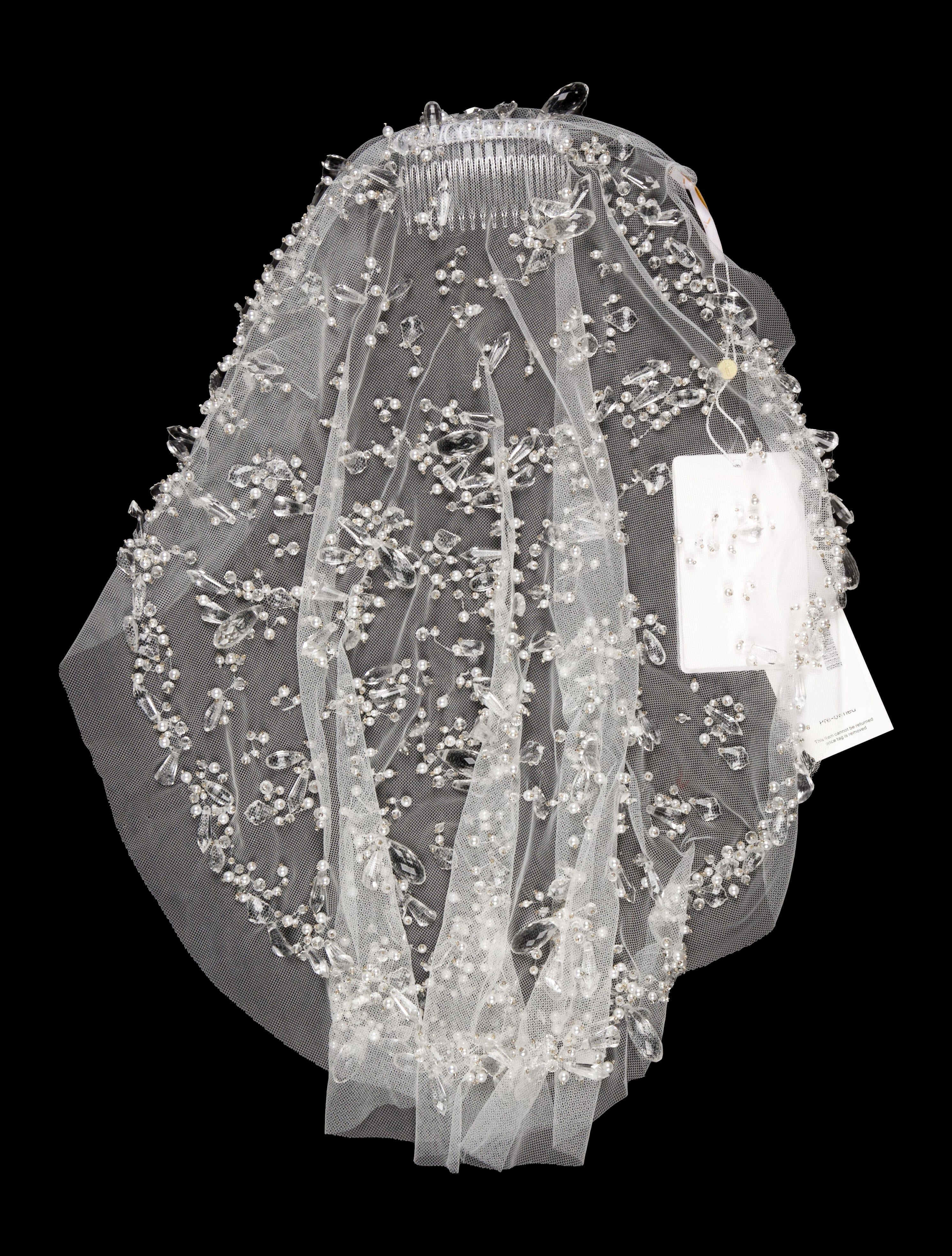 Saiid Kobeisy Tulle Beaded Veil