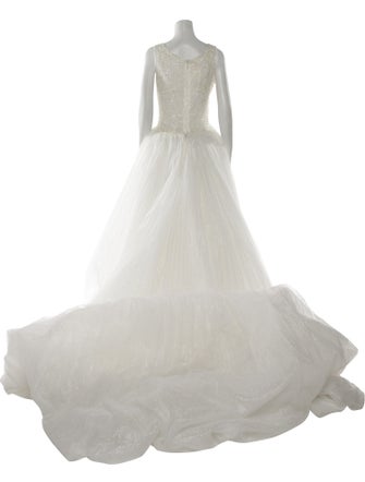 Saiid Kobeisy Lace Pattern Long Dress