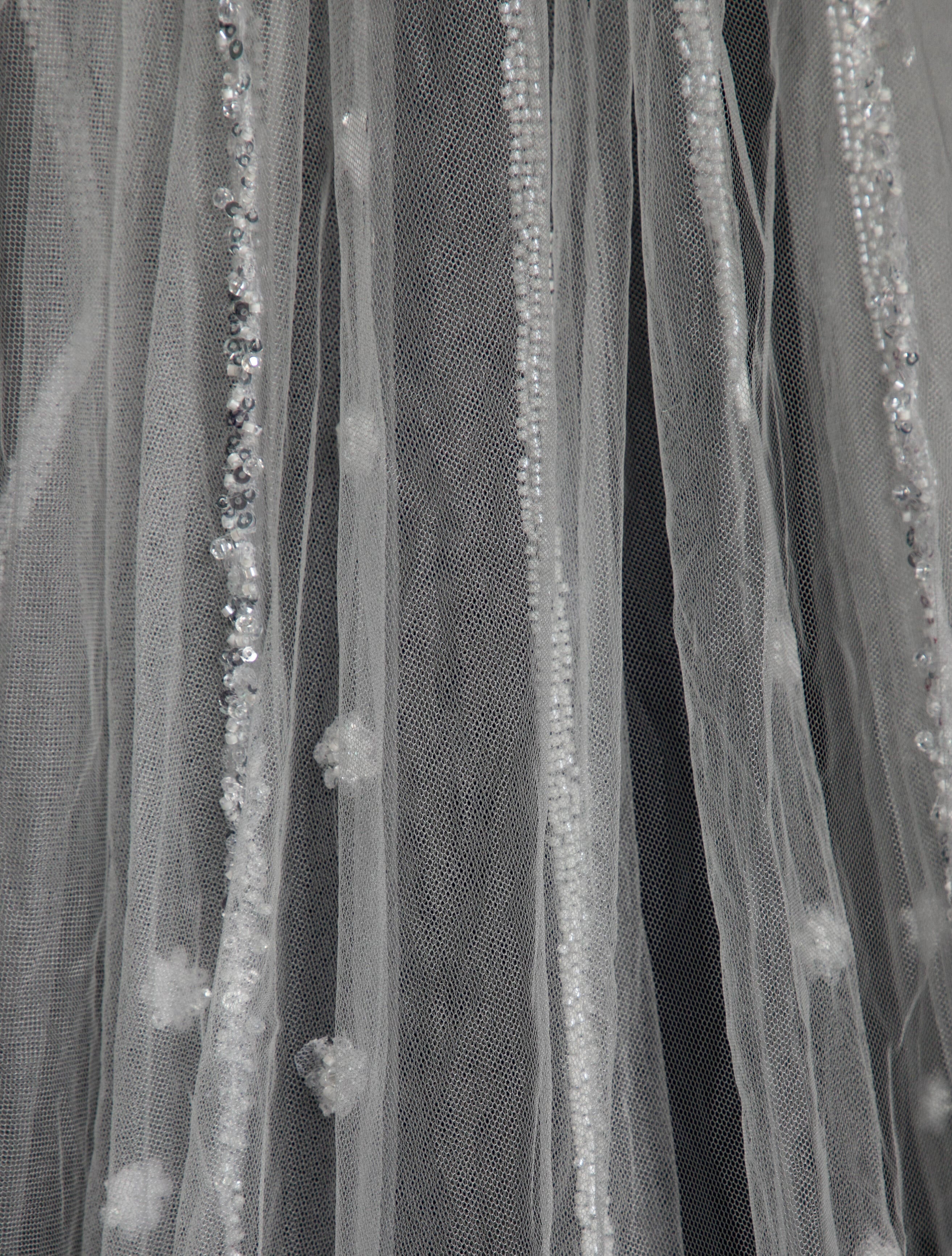 Saiid Kobeisy Tulle Beaded Veil