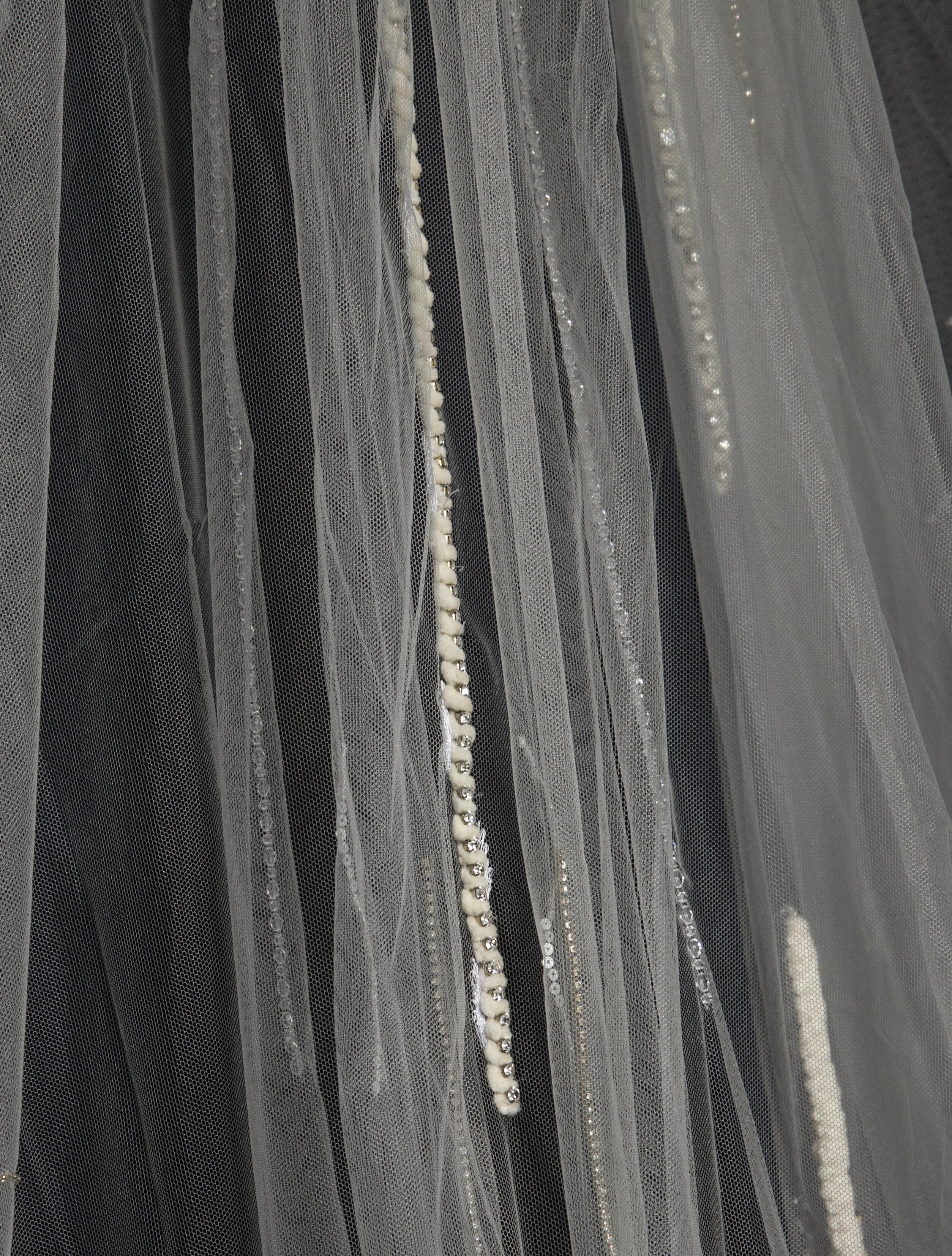 Saiid Kobeisy Tulle Beaded Veil