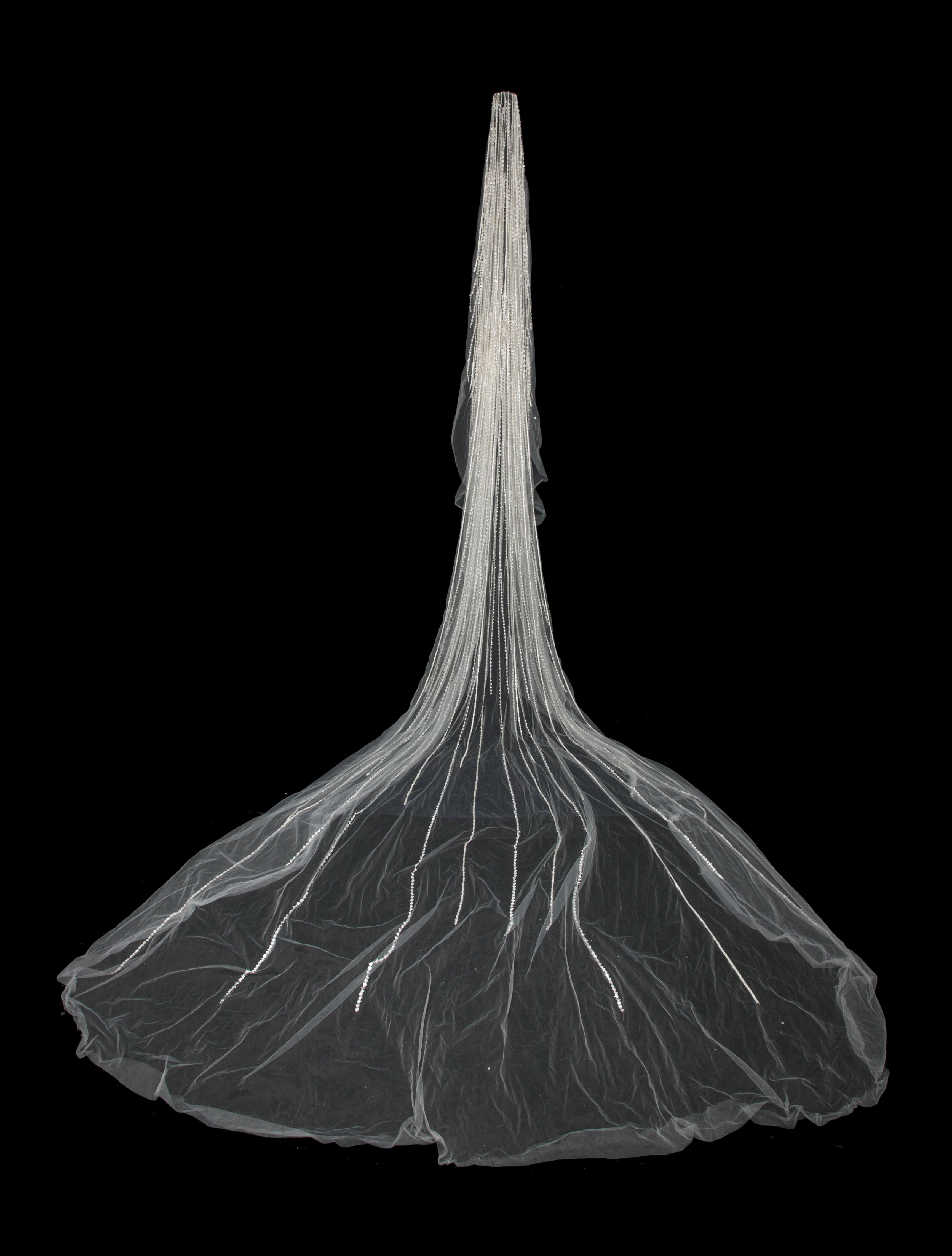 Saiid Kobeisy Tulle Beaded Veil