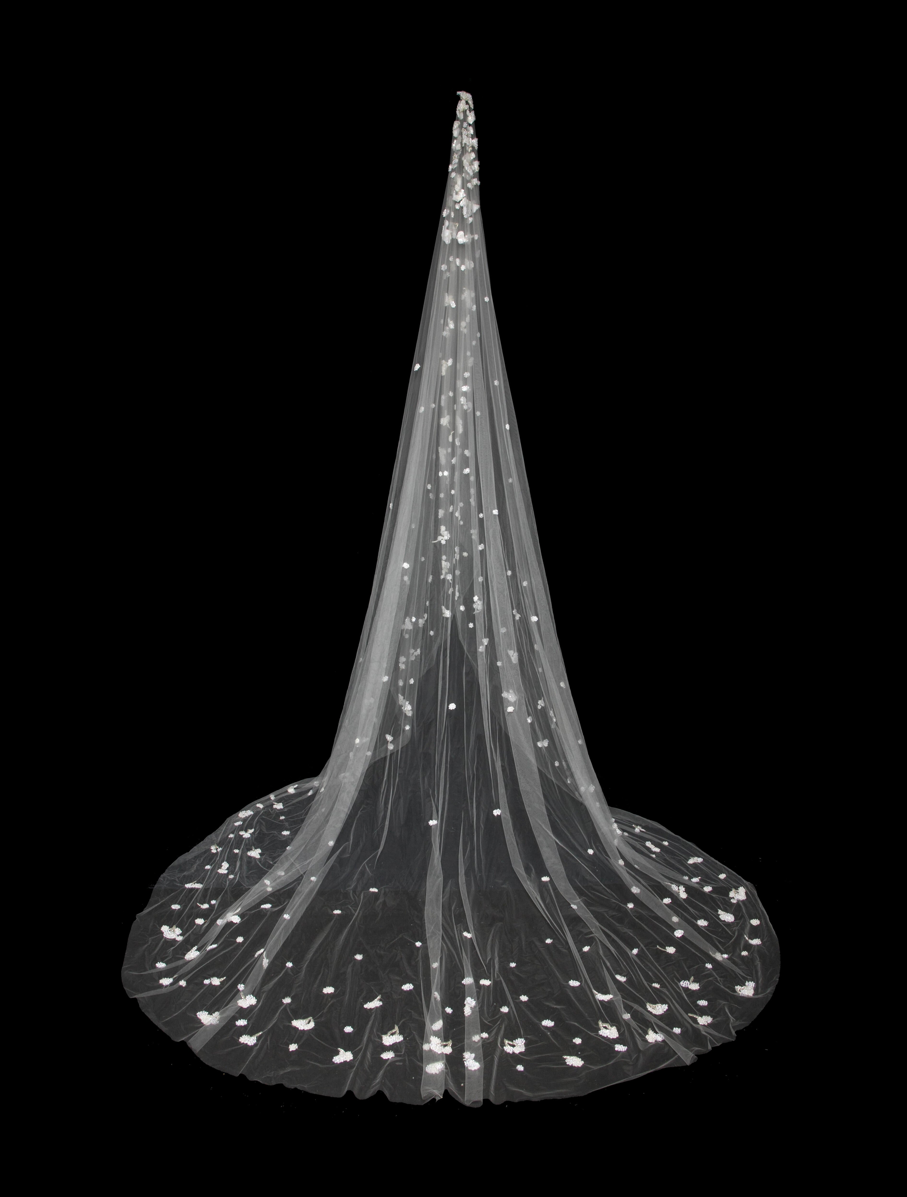 Saiid Kobeisy Tulle Beaded Veil