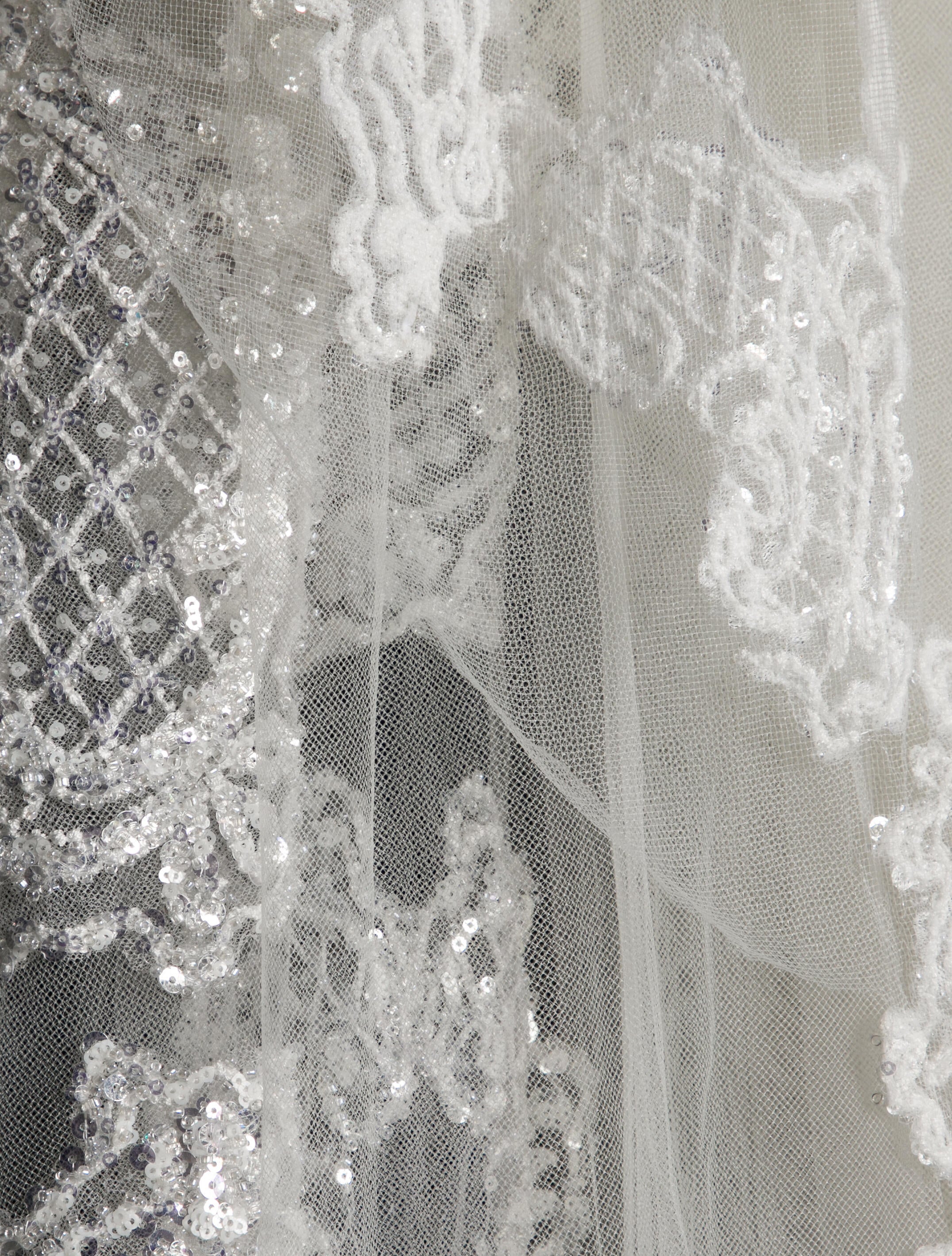 Saiid Kobeisy Long Baroque Embroidered Veil