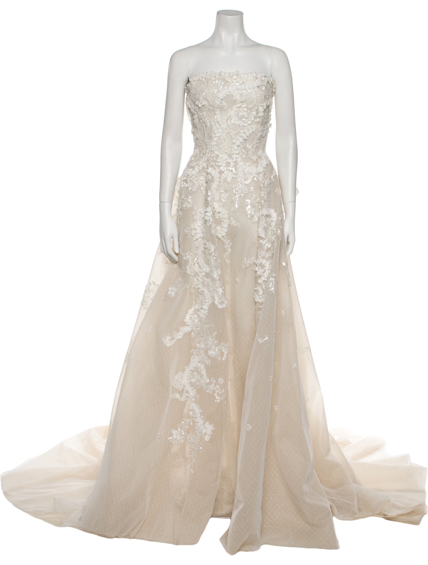 Saiid Kobeisy Lace Pattern Long Dress w/ Tags