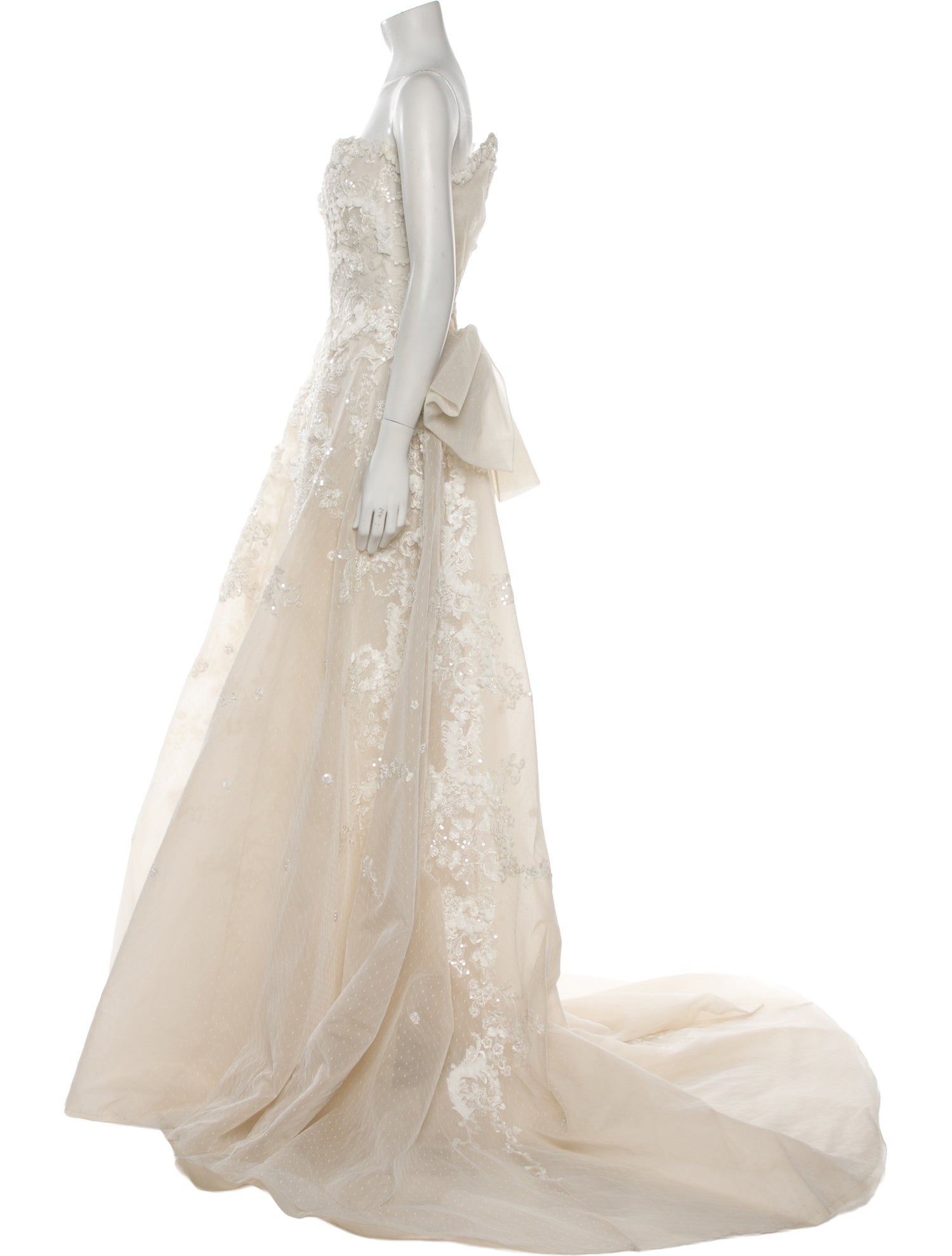 Saiid Kobeisy Lace Pattern Long Dress w/ Tags