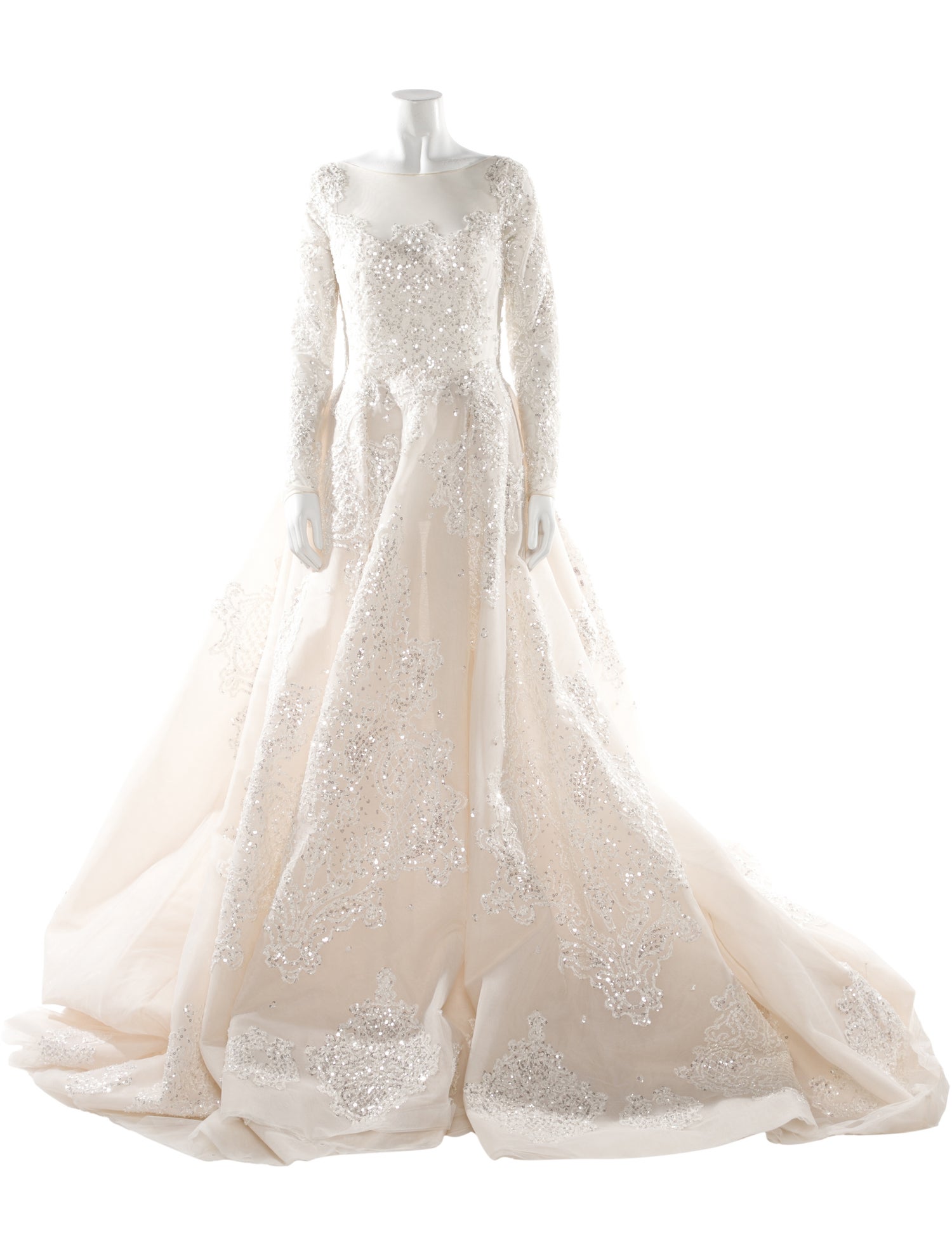 Saiid Kobeisy Bateau Neckline Long Dress w/ Tags