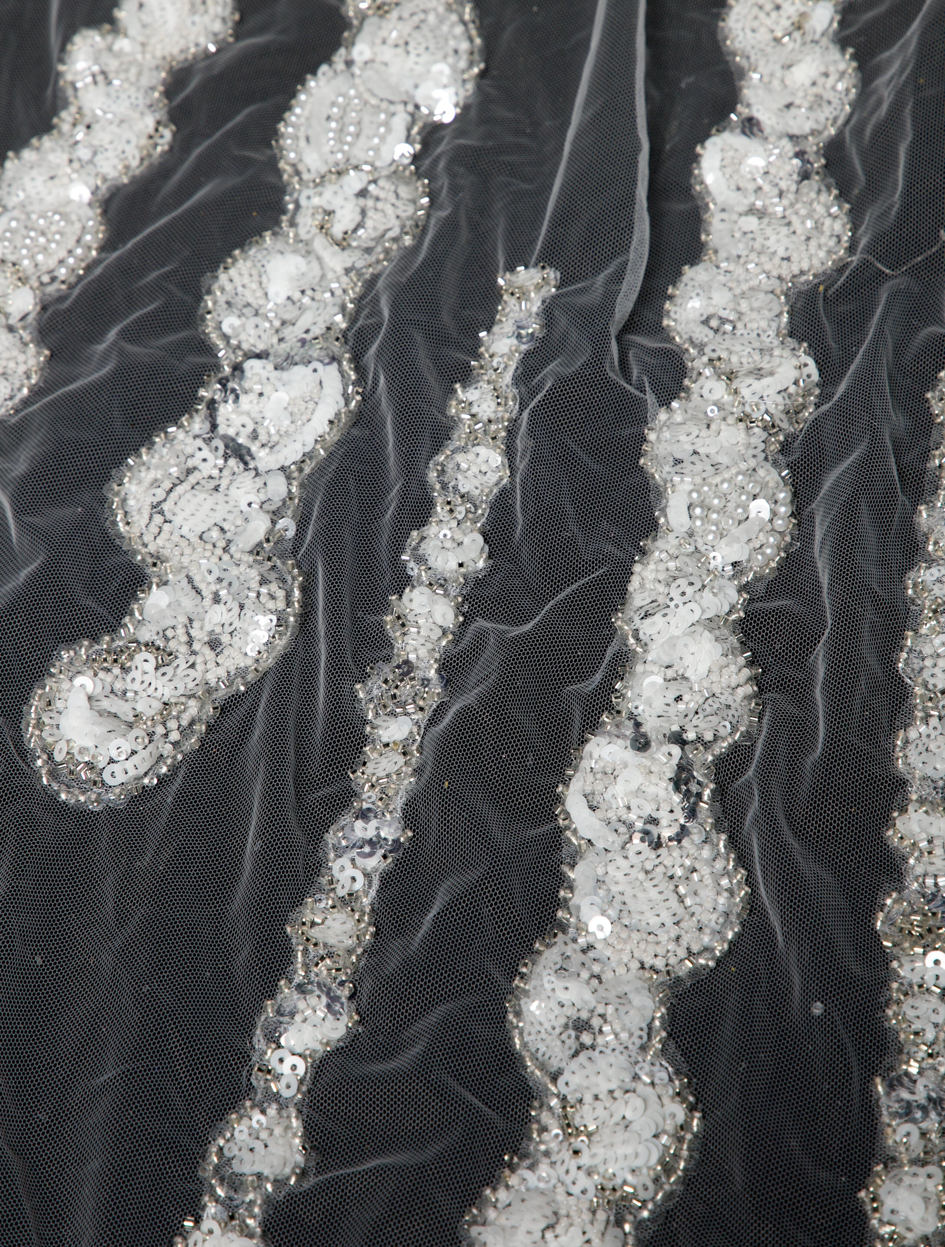 Saiid Kobeisy Tulle Beaded Veil w/ Tags