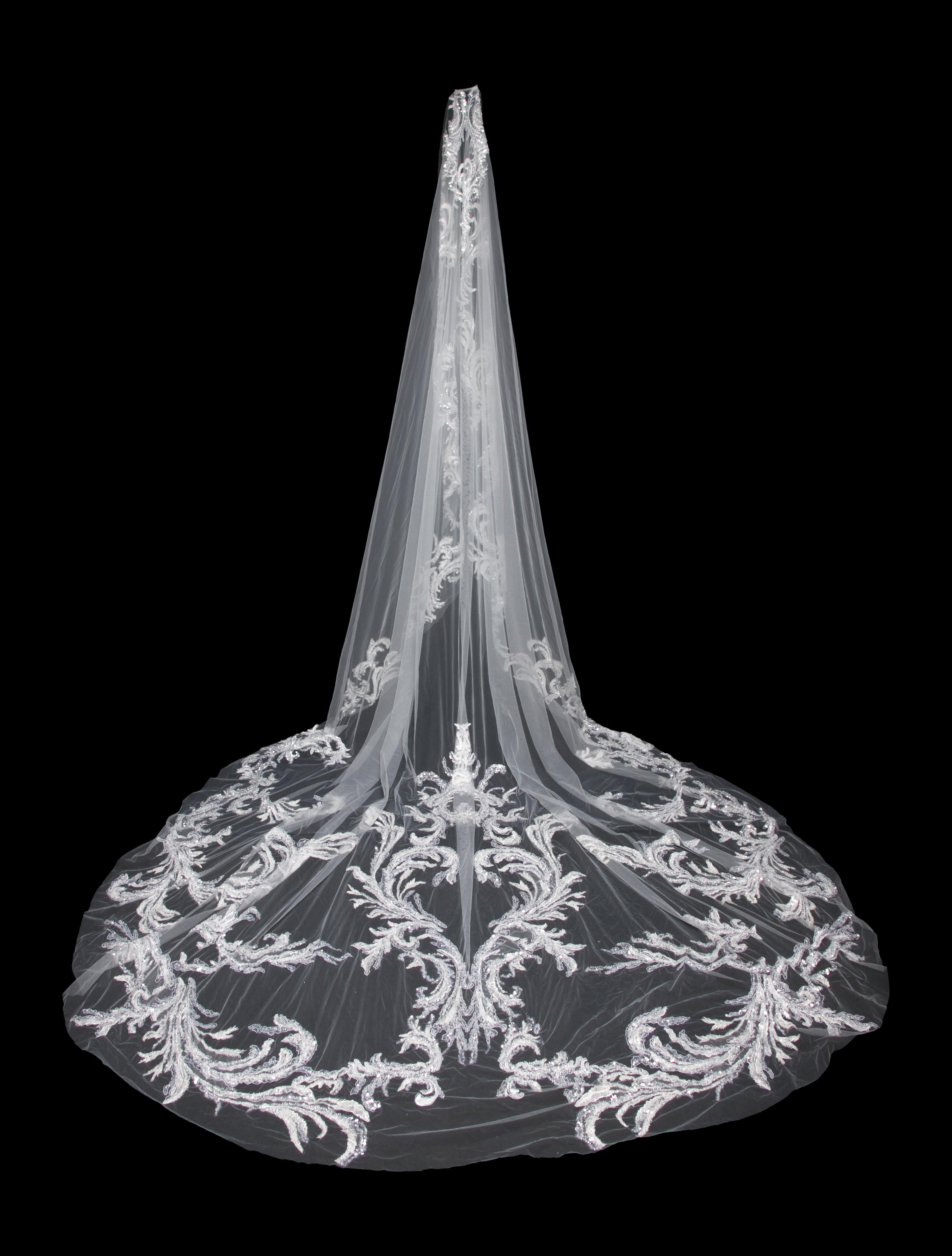 Saiid Kobeisy Tulle Beaded Veil