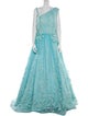 Saiid Kobeisy Lace Pattern Long Dress