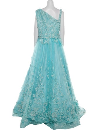 Saiid Kobeisy Lace Pattern Long Dress