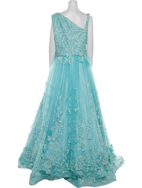 Saiid Kobeisy Lace Pattern Long Dress