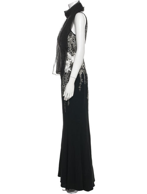 Saiid Kobeisy Graphic Print Long Dress