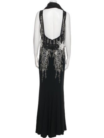 Saiid Kobeisy Graphic Print Long Dress