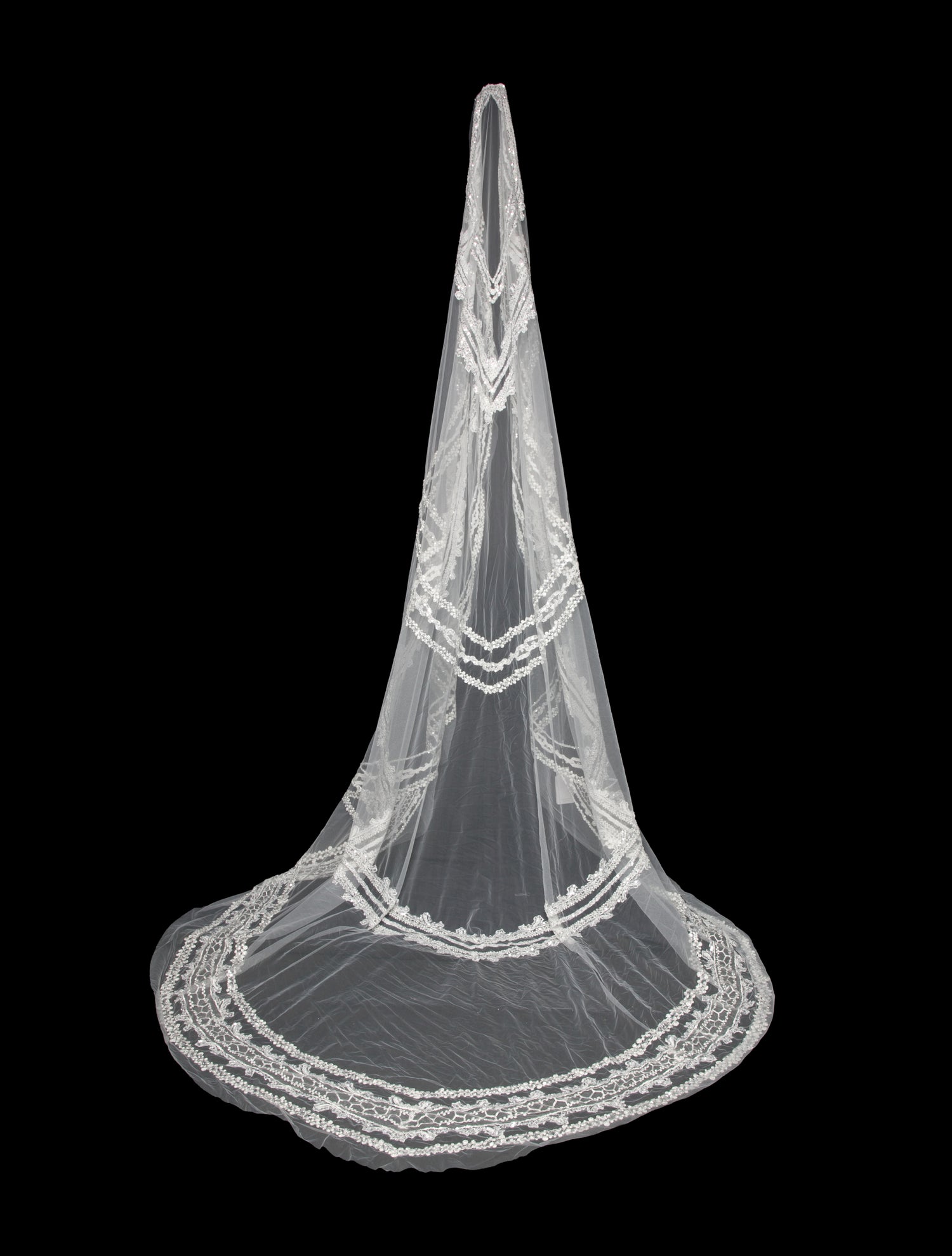 Saiid Kobeisy white mesh veil w/Tags