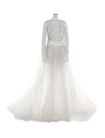 Saiid Kobeisy Square Neckline Long Dress