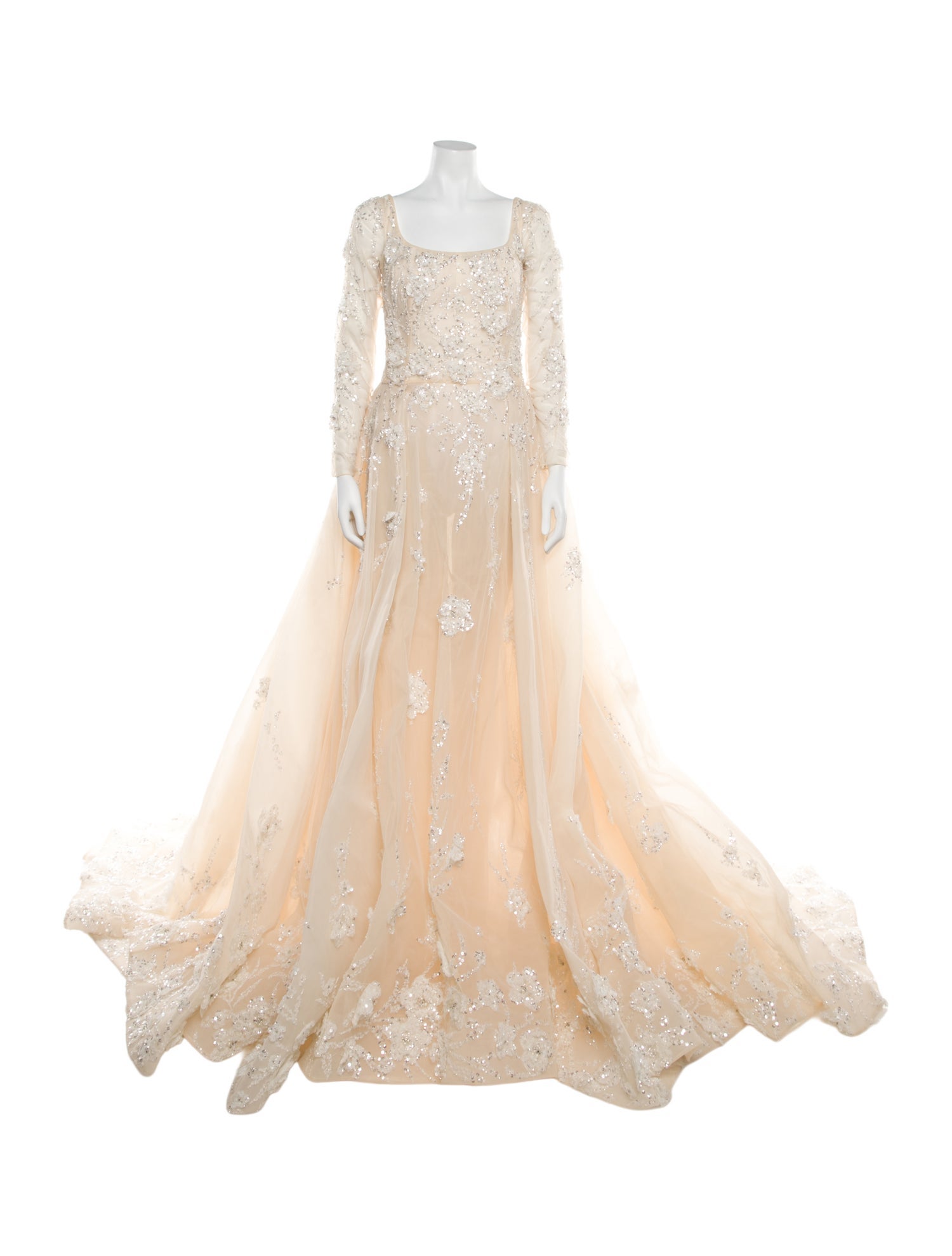 Saiid Kobeisy Square Neckline Long Dress w/ Tags