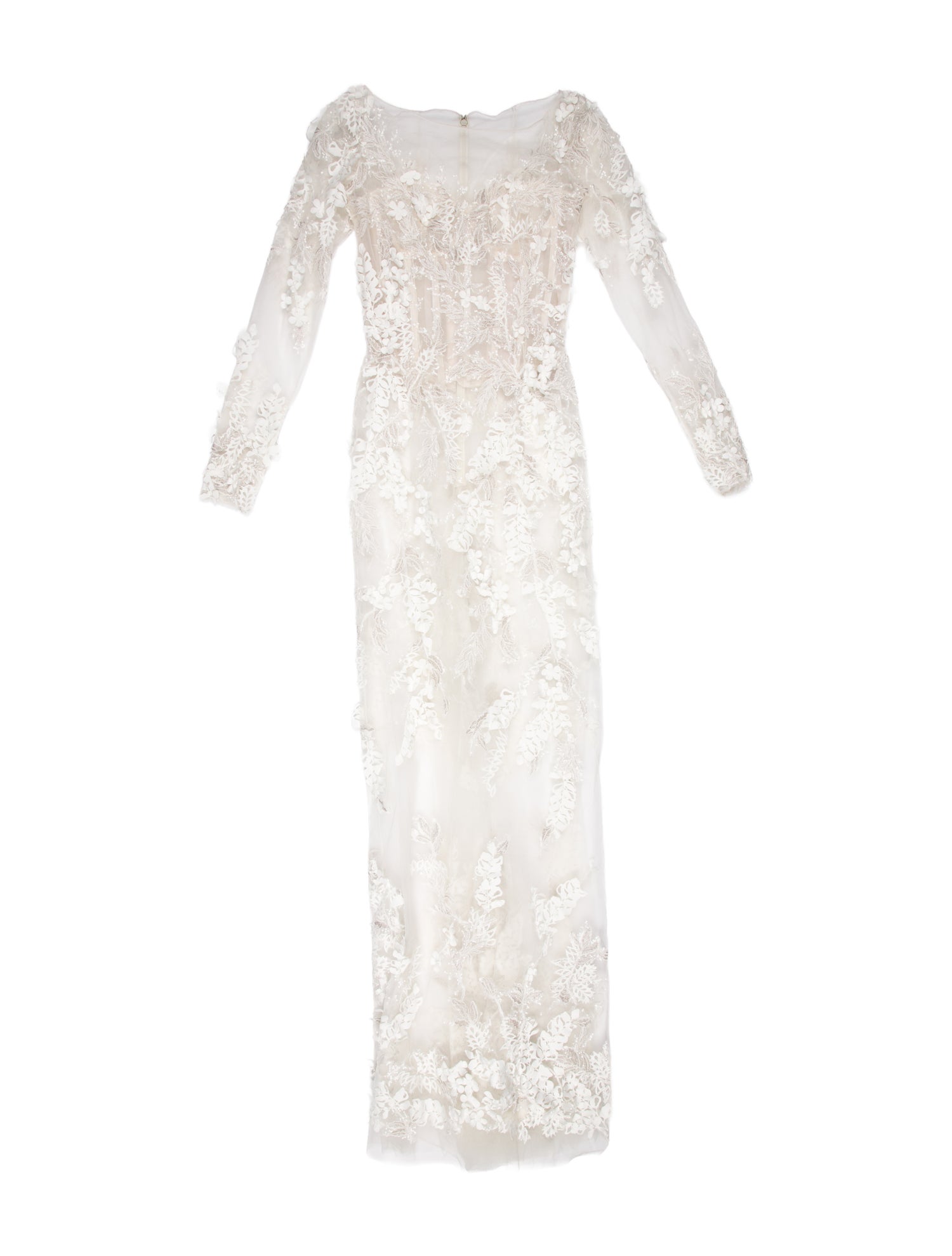 Saiid Kobeisy Lace Pattern Long Dress w/ Tags