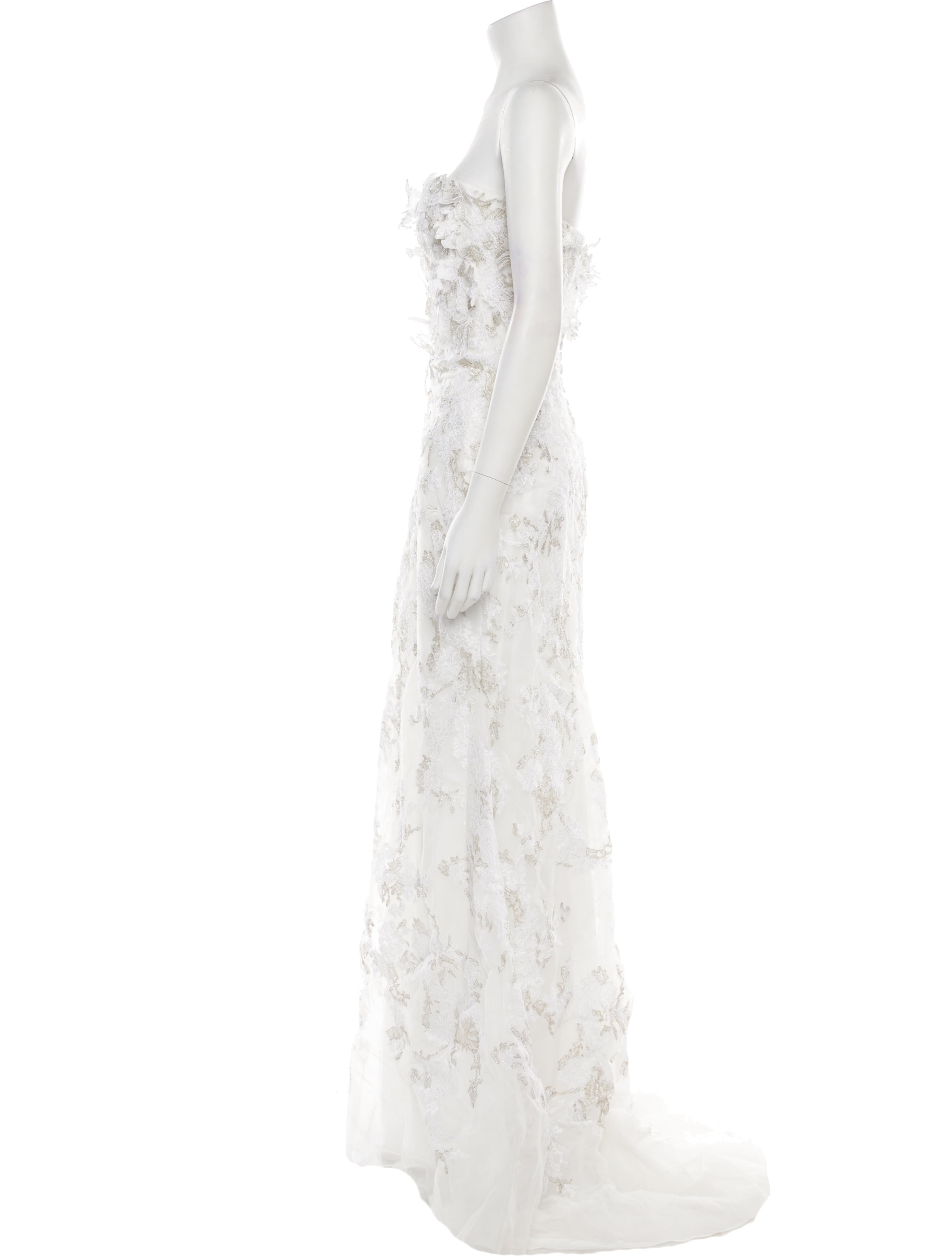 Saiid Kobeisy Lace Pattern Long Dress