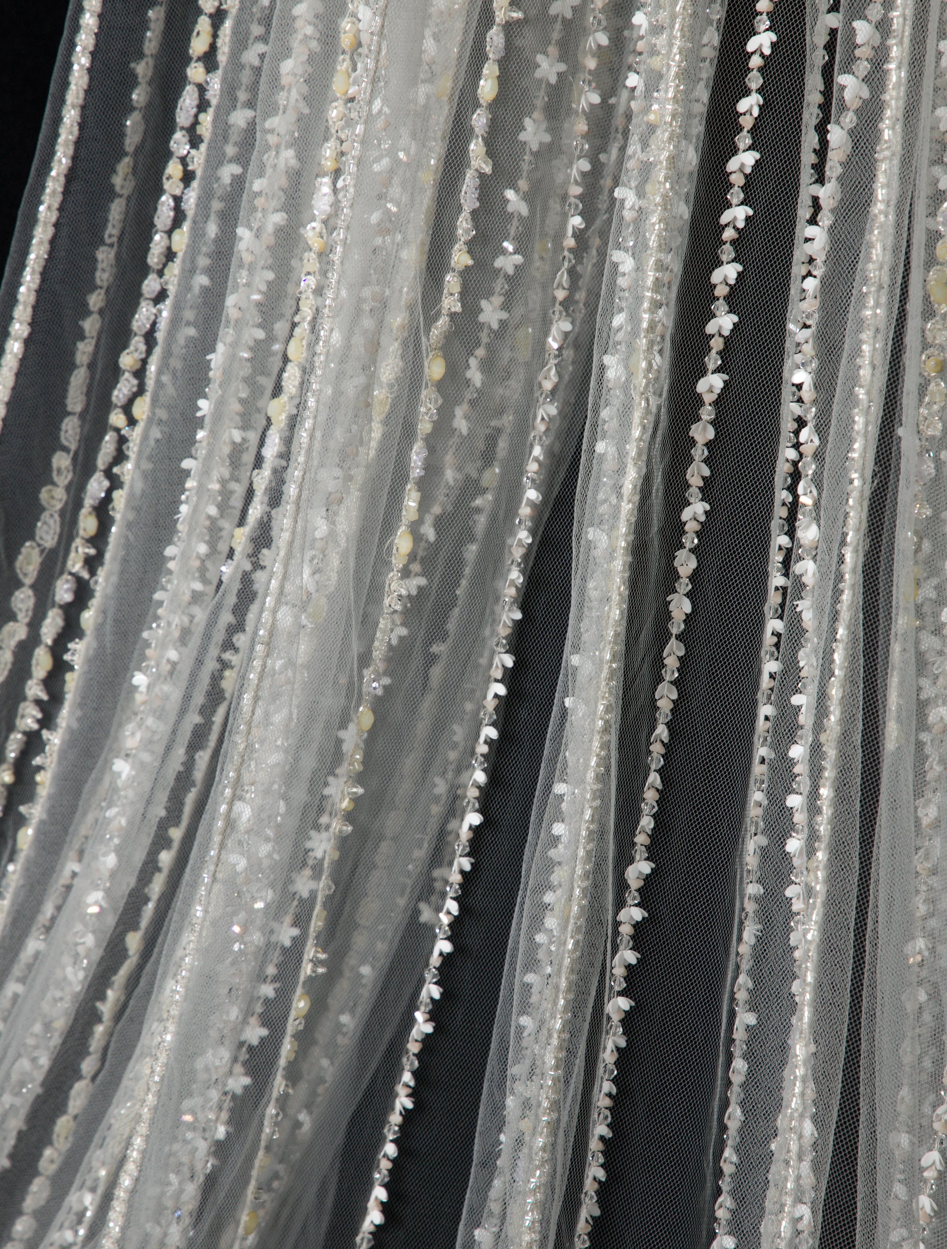 Saiid Kobeisy Tulle Beaded Veil