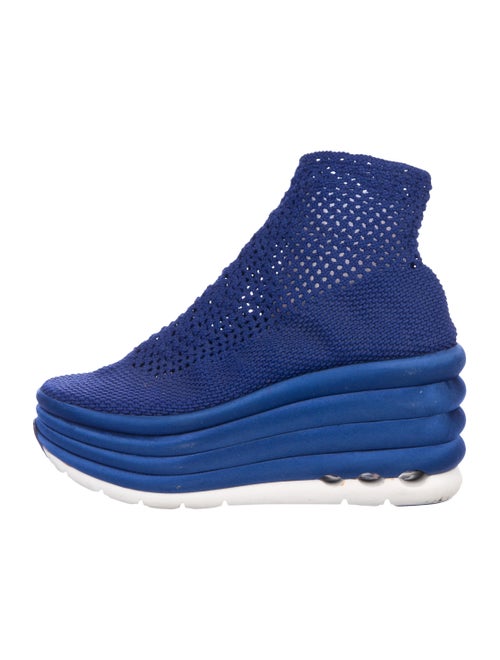 Salvatore Ferragamo Platform High-Top Sneakers Blu
