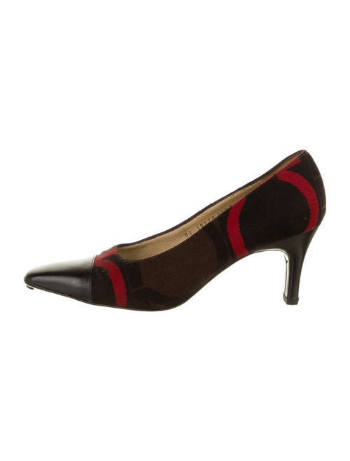 Salvatore Ferragamo Printed Pumps Brown