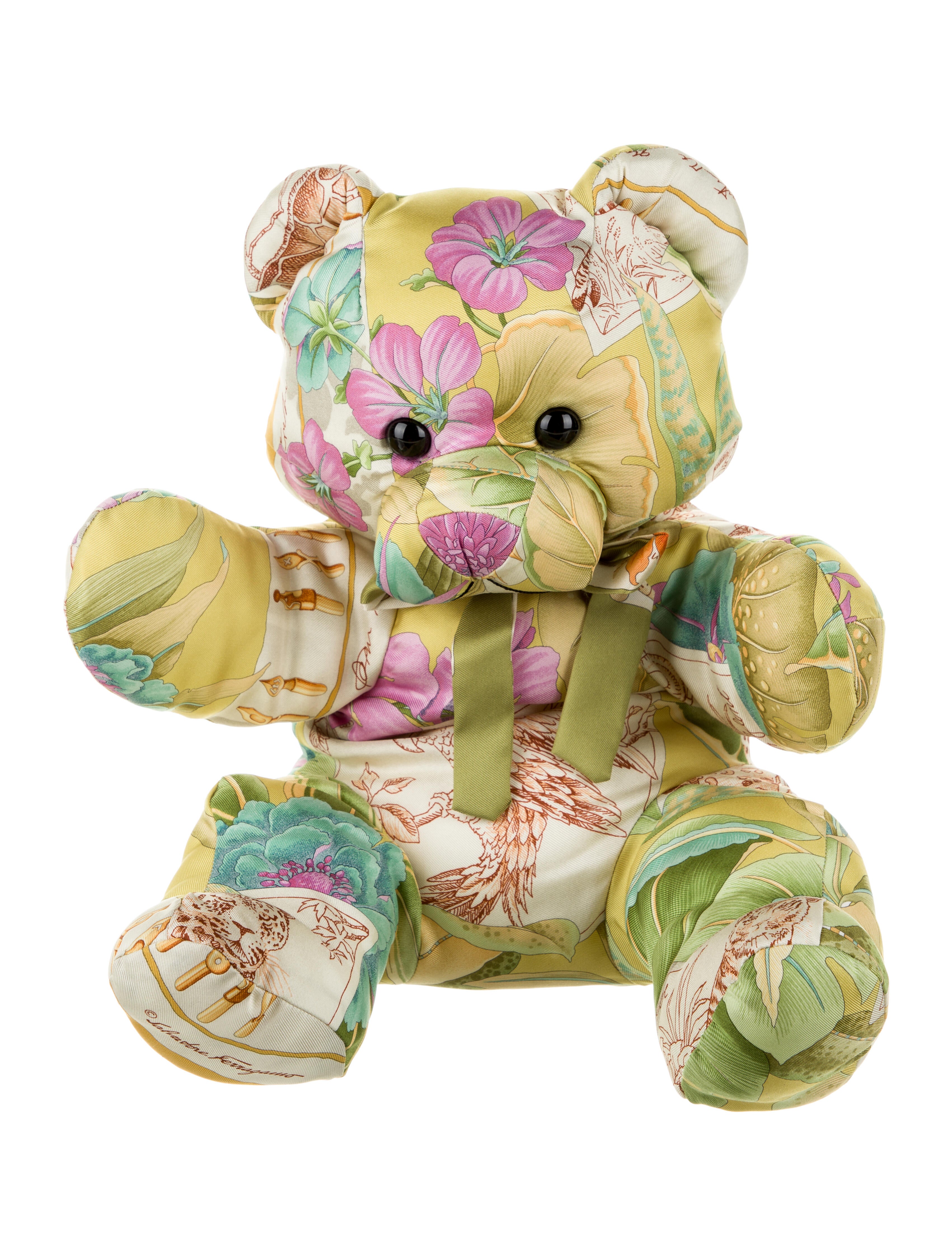 salvatore ferragamo silk teddy bear