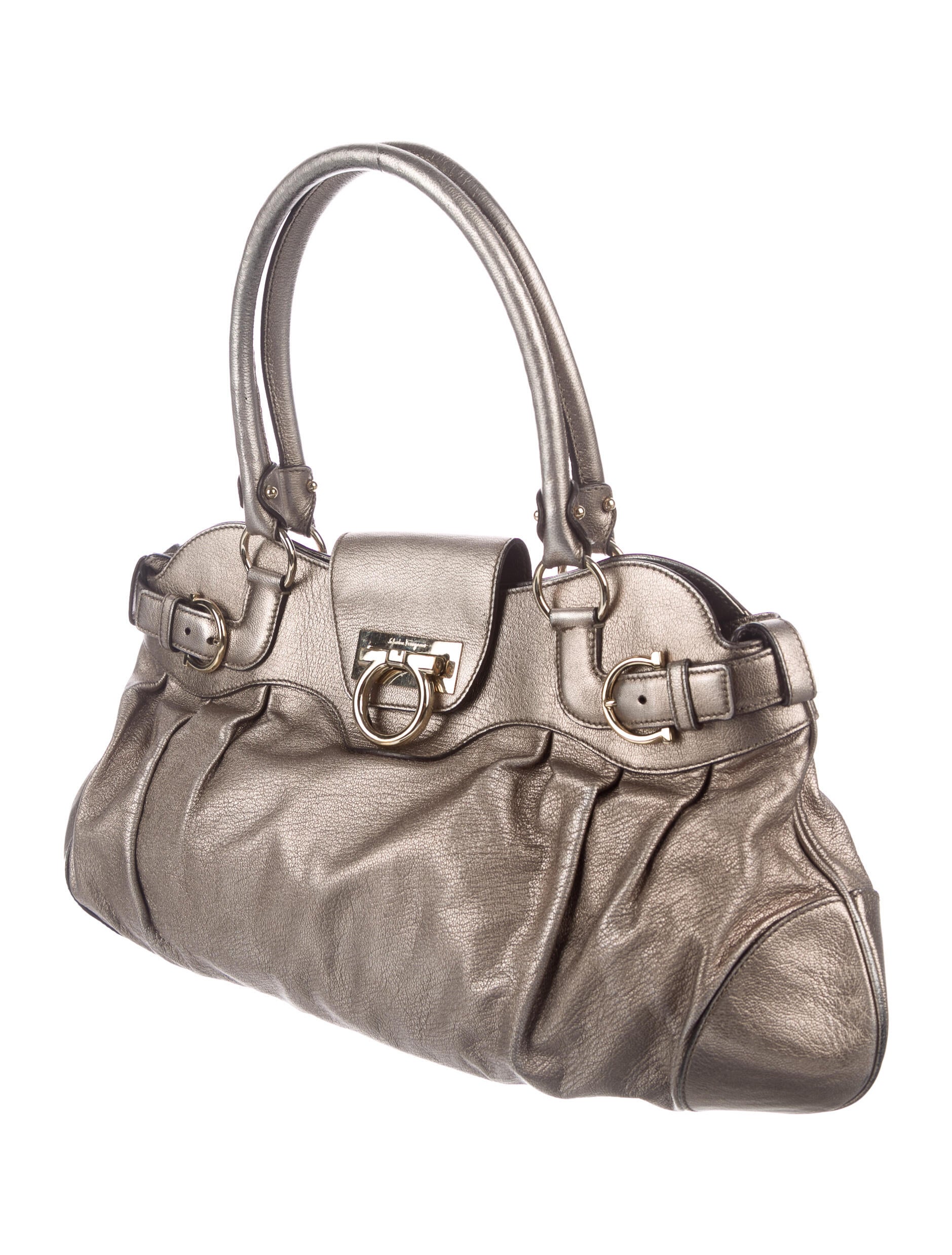 Salvatore Ferragamo Gancini Marisa Shoulder Bag - Gold Shoulder