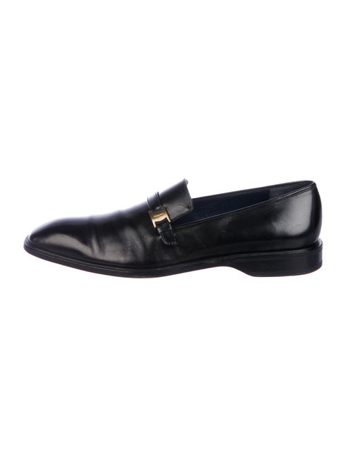 Salvatore Ferragamo Leather Dress Loafers Black