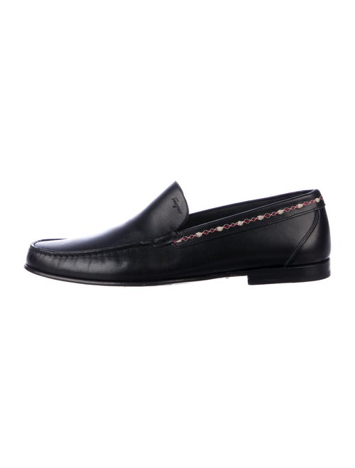 Salvatore Ferragamo Leather Dress Loafers Black
