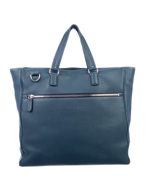 Salvatore Ferragamo Leather Tote Blue