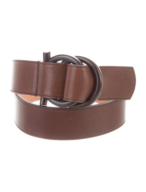 Salvatore Ferragamo Leather Hip Belt Brown