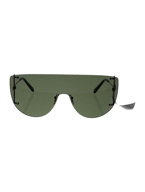 Salvatore Ferragamo Rimless Shield Sunglasses Gold