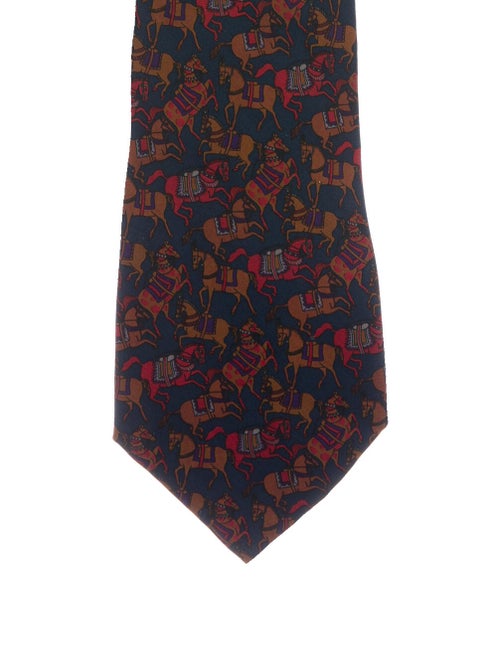 Salvatore Ferragamo Silk Woven Tie blue
