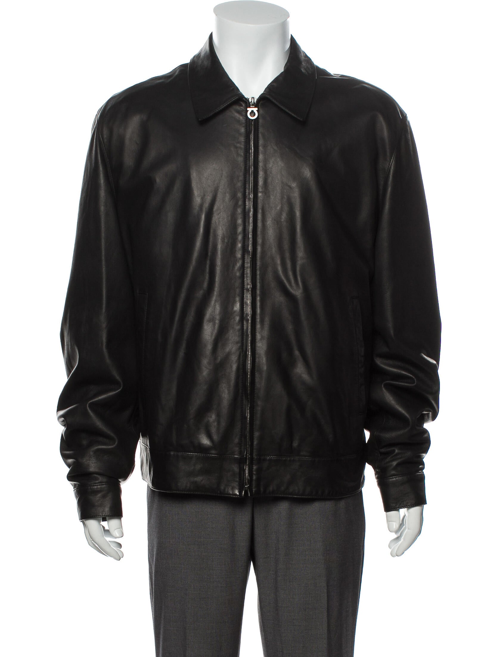 ferragamo leather jacket