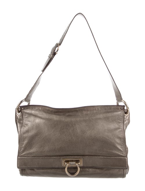 Salvatore Ferragamo Metallic Gancio Shoulder Bag M