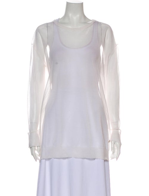 Salvatore Ferragamo Silk Scoop Neck Tank Top