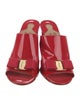 Salvatore Ferragamo Patent Leather Printed Slides