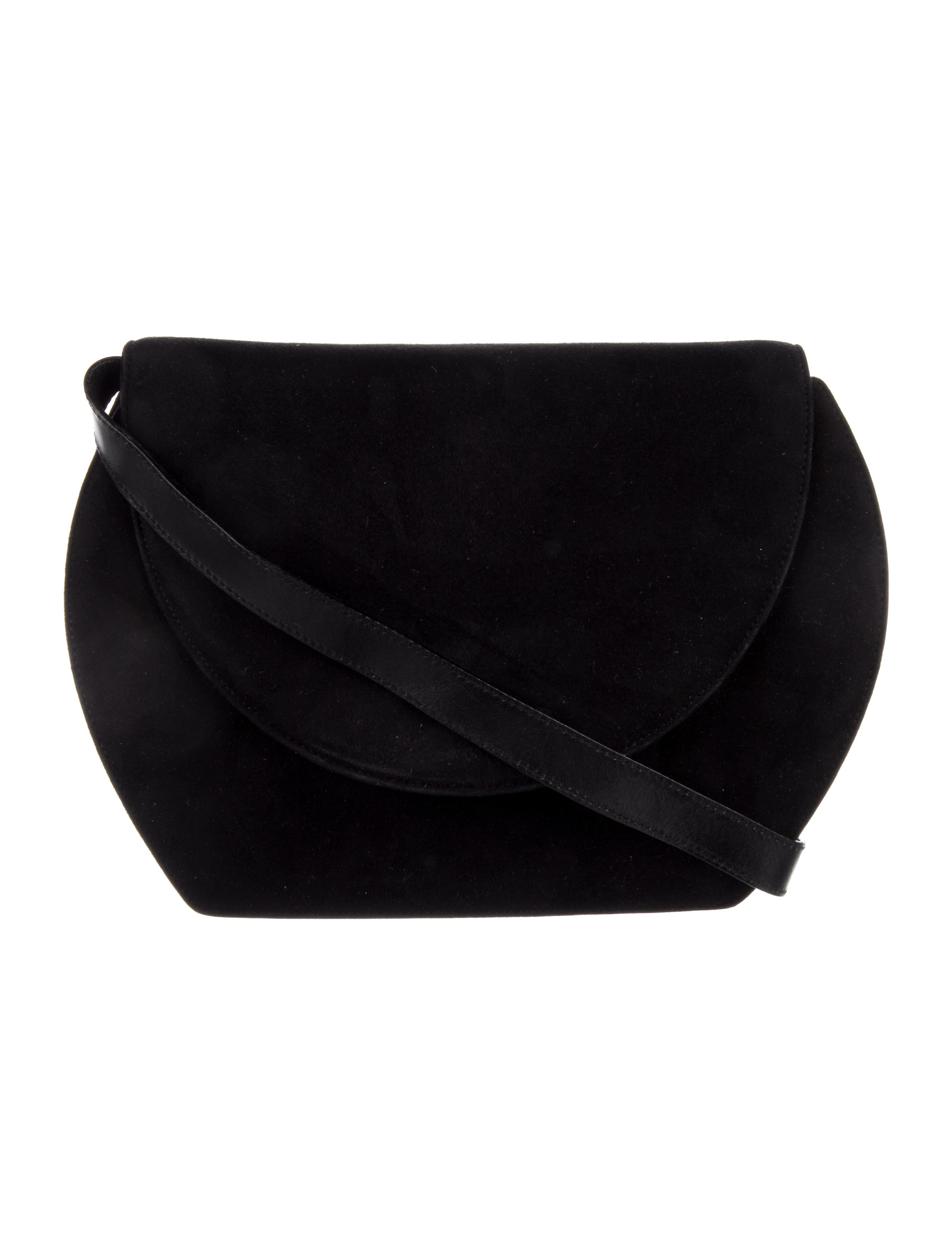 Salvatore Ferragamo Suede Shoulder Bag Black Shoulder Bags, Handbags