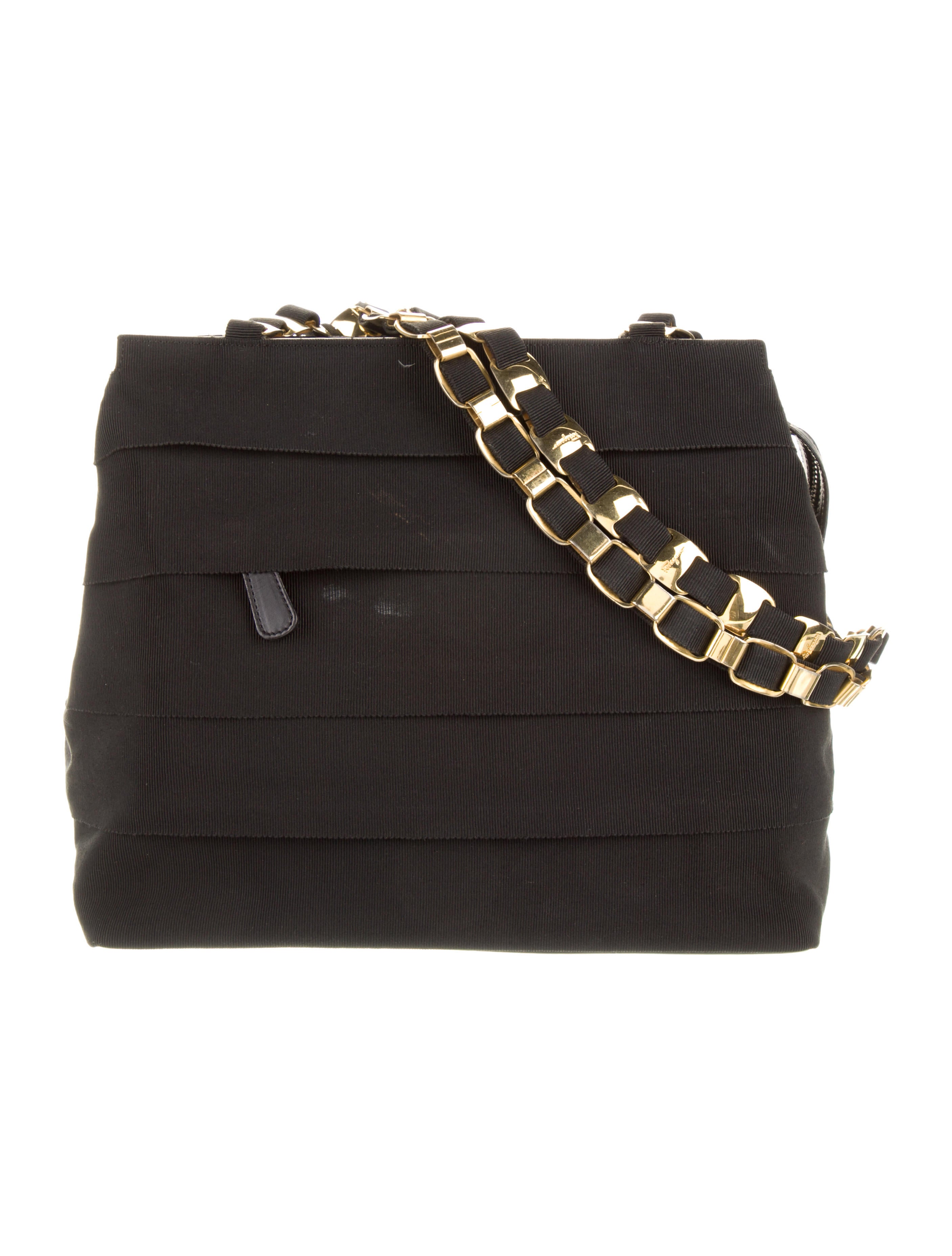 Salvatore Ferragamo LeatherTeim Resin Shoulder Bag Black Shoulder