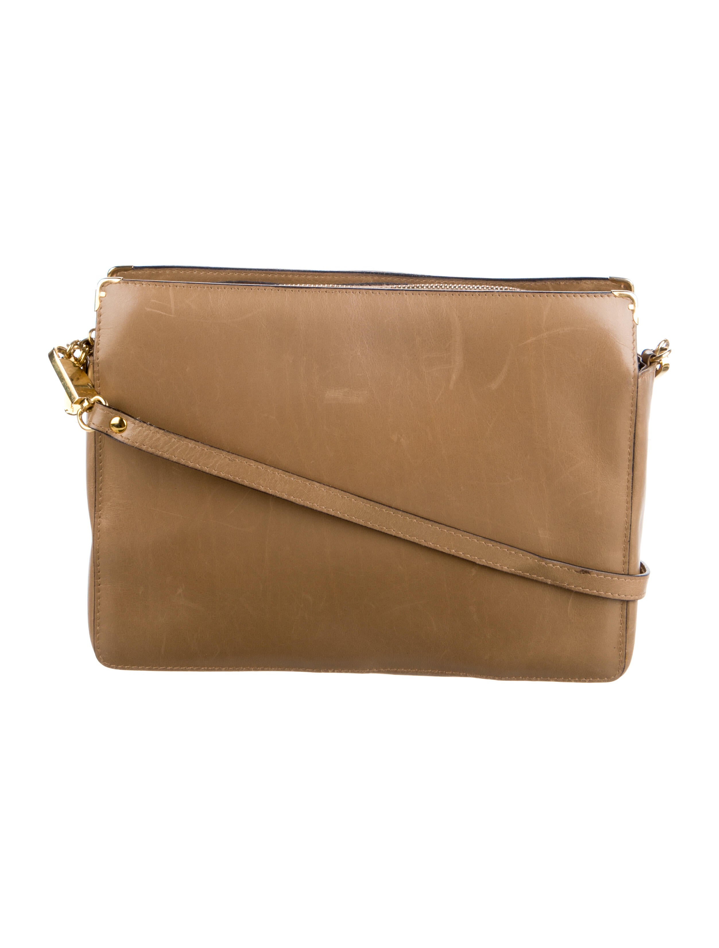 Salvatore Ferragamo Leather Shoulder Bag Neutrals Crossbody Bags