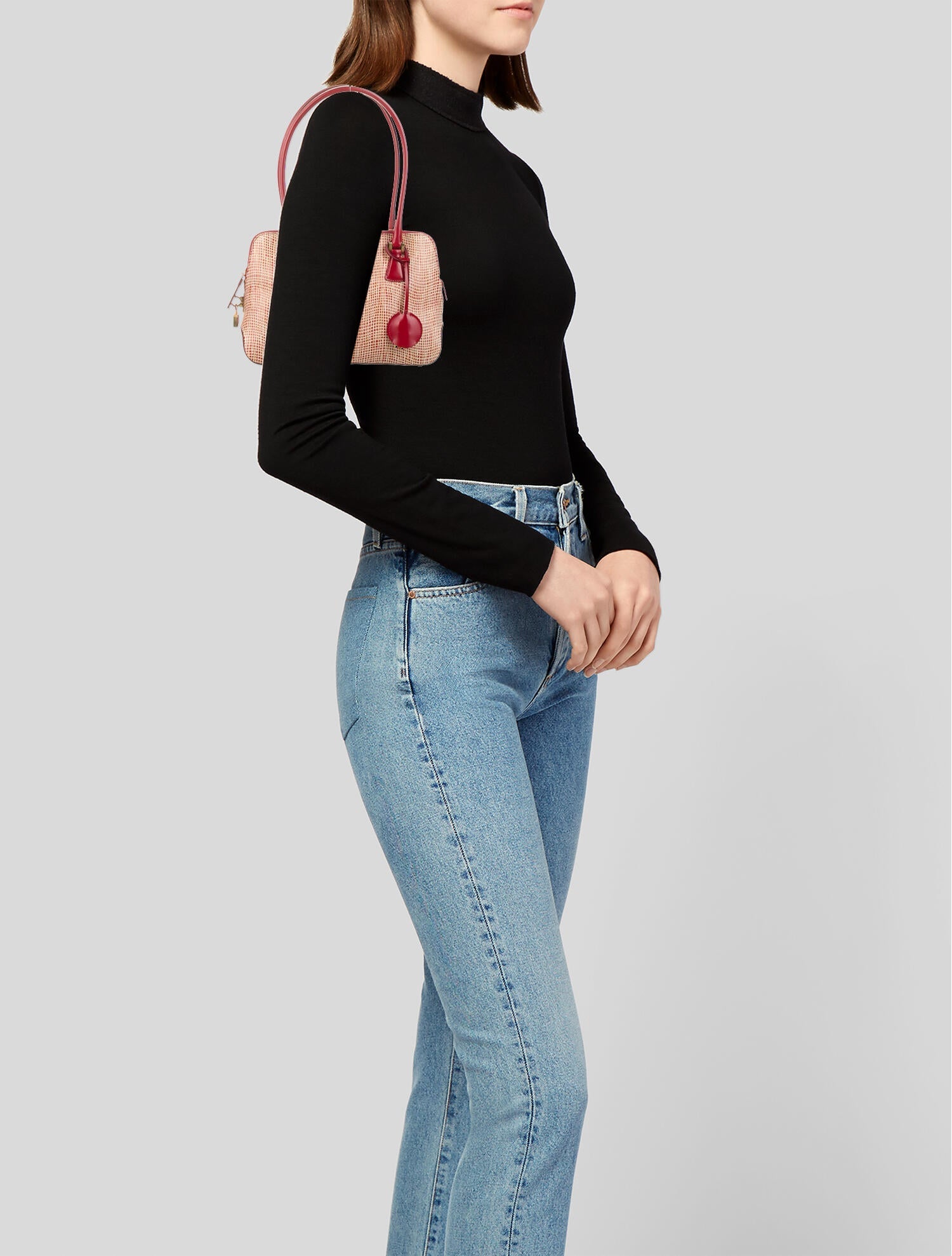 Salvatore Ferragamo Leather Shoulder Bag Red Shoulder Bags, Handbags