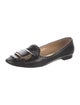 Salvatore Ferragamo Leather Fringe Trim Accent Flats