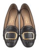 Salvatore Ferragamo Leather Fringe Trim Accent Flats