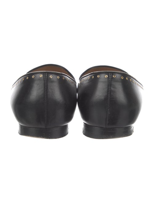 Salvatore Ferragamo Leather Fringe Trim Accent Flats