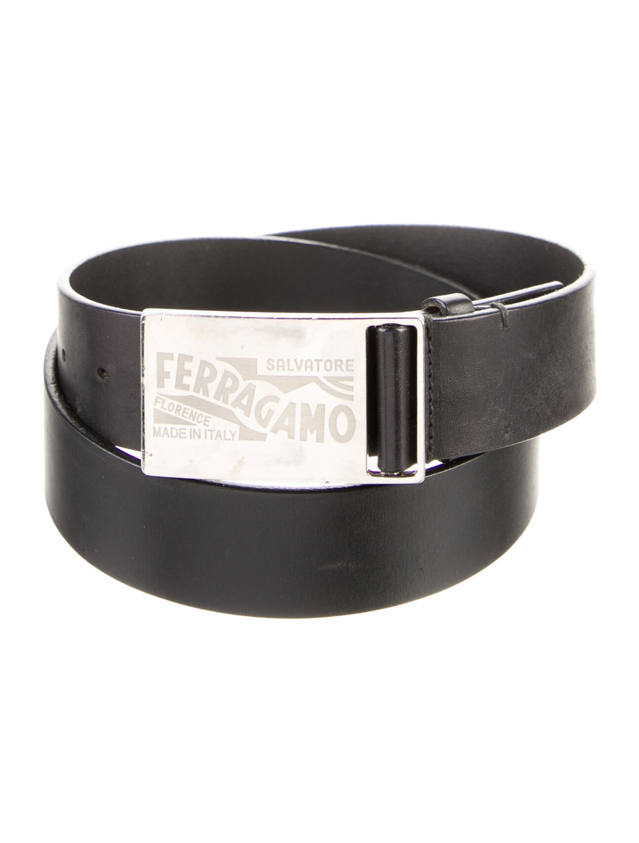 Salvatore Ferragamo Leather Belt Kit Black Belts, Accessories