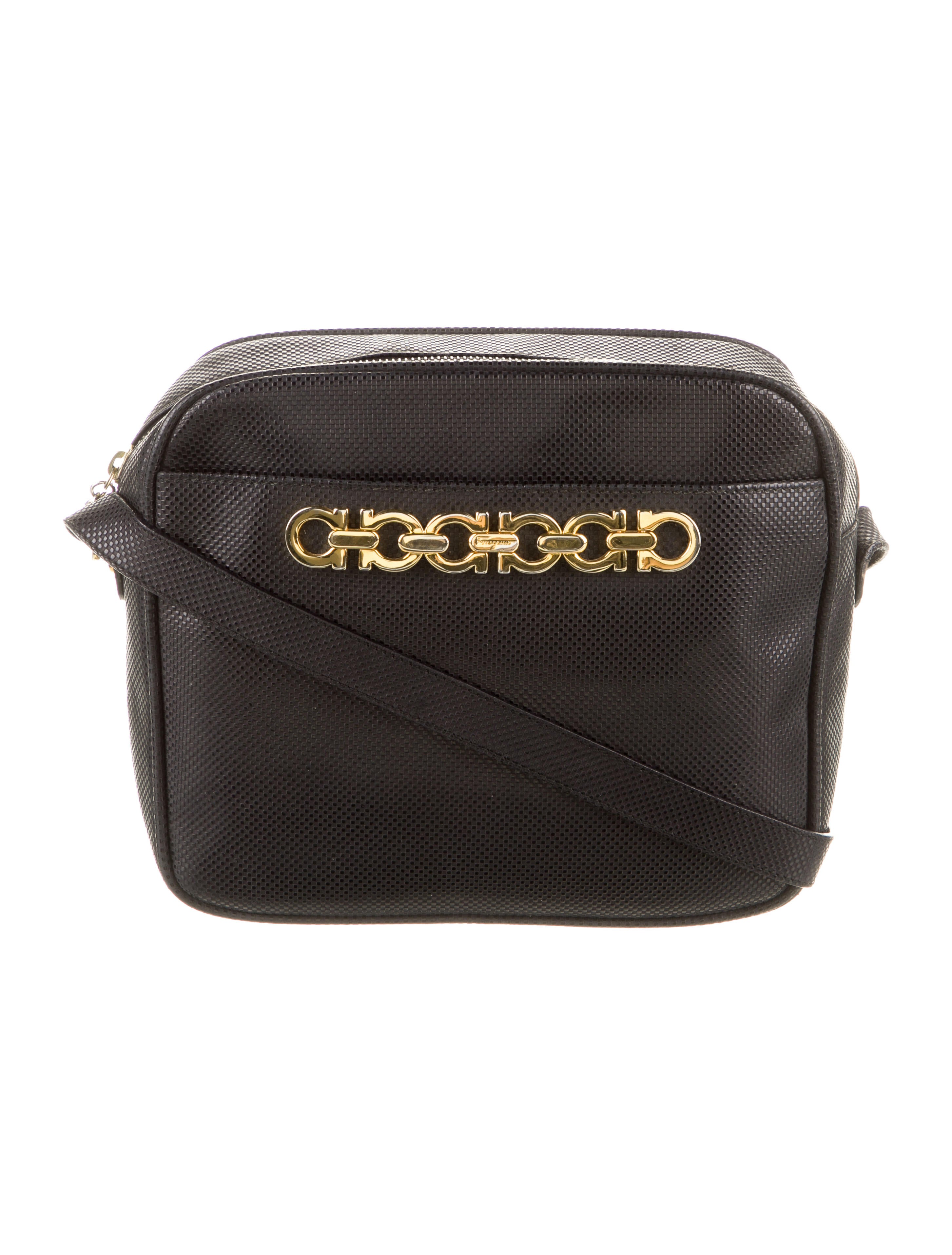 Salvatore Ferragamo Leather Crossbody Bag Black Crossbody Bags