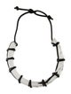Salvatore Ferragamo Leather Cord & Plexiglass Collar