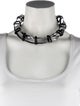 Salvatore Ferragamo Leather Cord & Plexiglass Collar