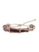 Salvatore Ferragamo Leather Cord & Swirled Plexiglass Collar