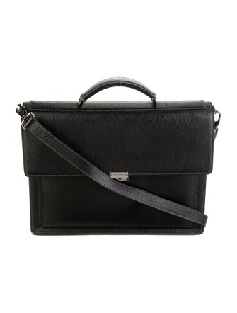 Salvatore Ferragamo Textured Leather Briefcase